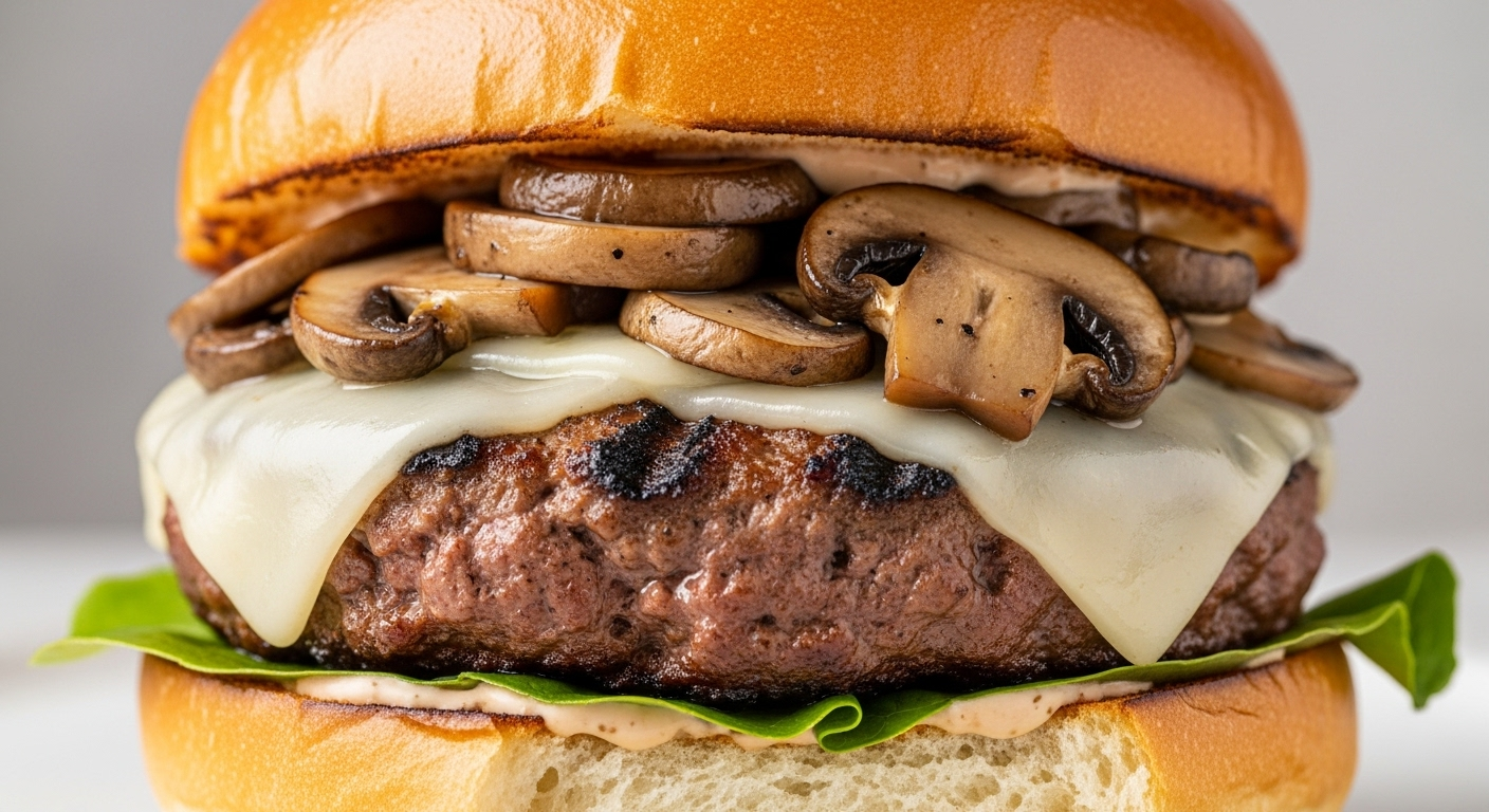 Classic Mushroom Swiss Burger
