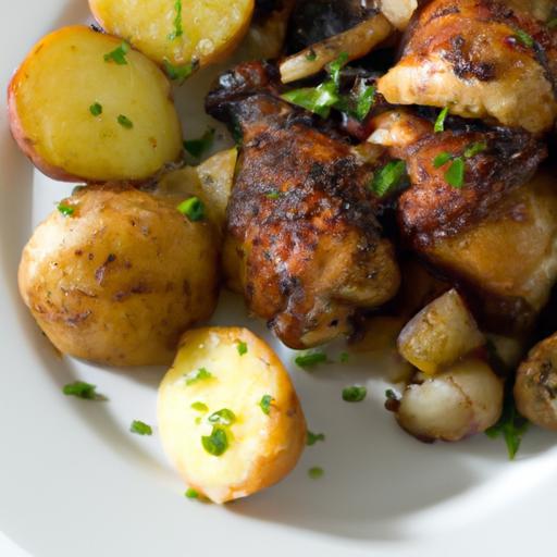 Savor Simple Chicken Thighs with Crispy Roasted Potatoes