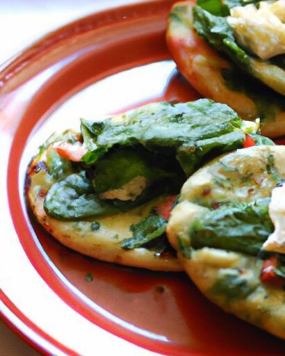 Tiny Twists: Mini Spinach & Cheese Pita Pizzas Delight