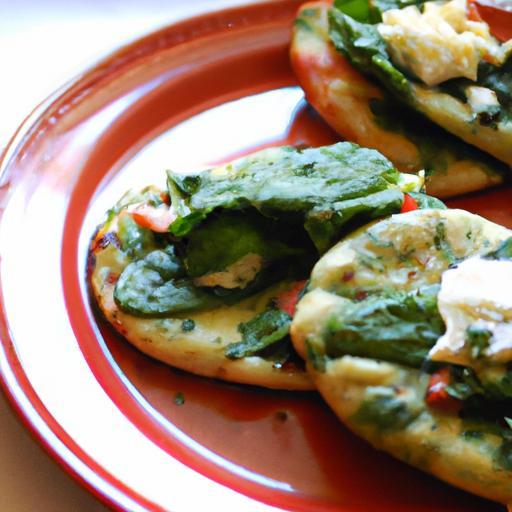 Tiny Twists: Mini Spinach & Cheese Pita Pizzas Delight