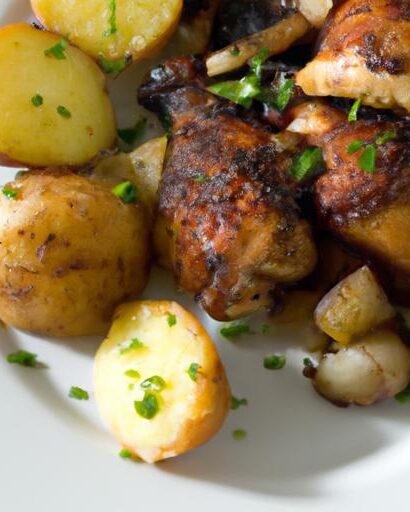 Savor Simple Chicken Thighs with Crispy Roasted Potatoes