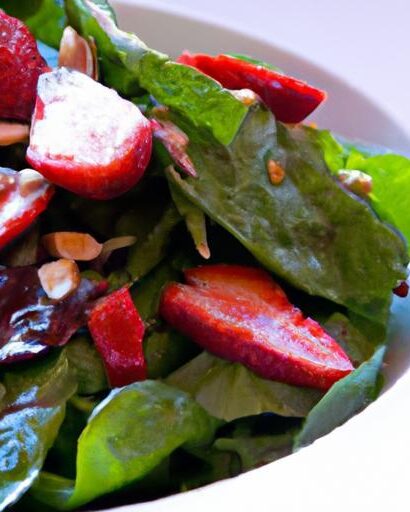 Fresh & Flavorful: Spinach Strawberry Salad with Balsamic Twist
