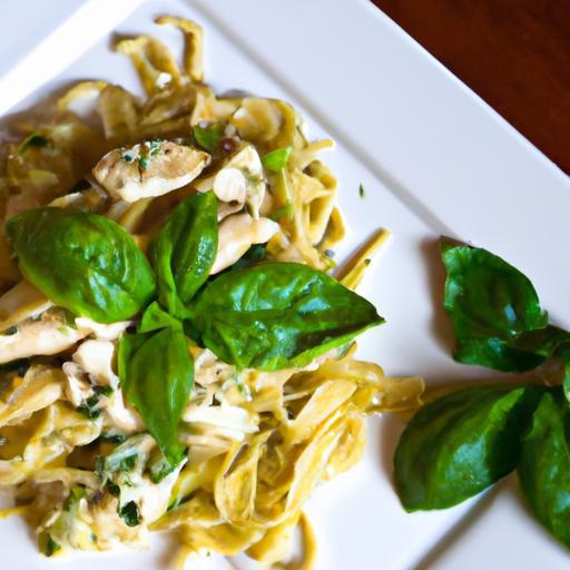 Summer Pasta Delight: Basil Pesto Chicken Spaghetti Recipe