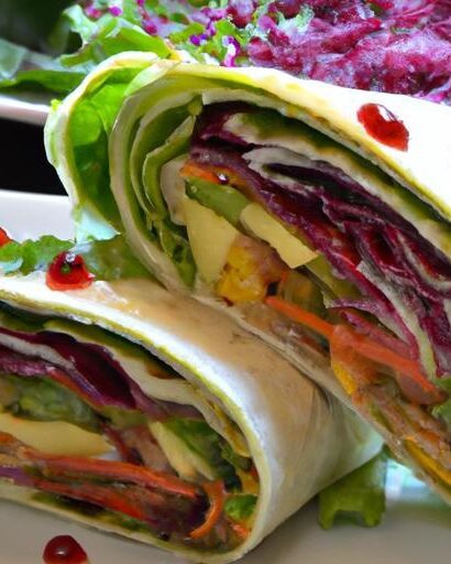 Fresh Avocado Sprouts & Roasted Bell Pepper Wrap Delight
