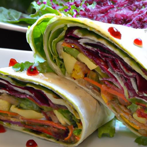 Fresh Avocado Sprouts & Roasted Bell Pepper Wrap Delight
