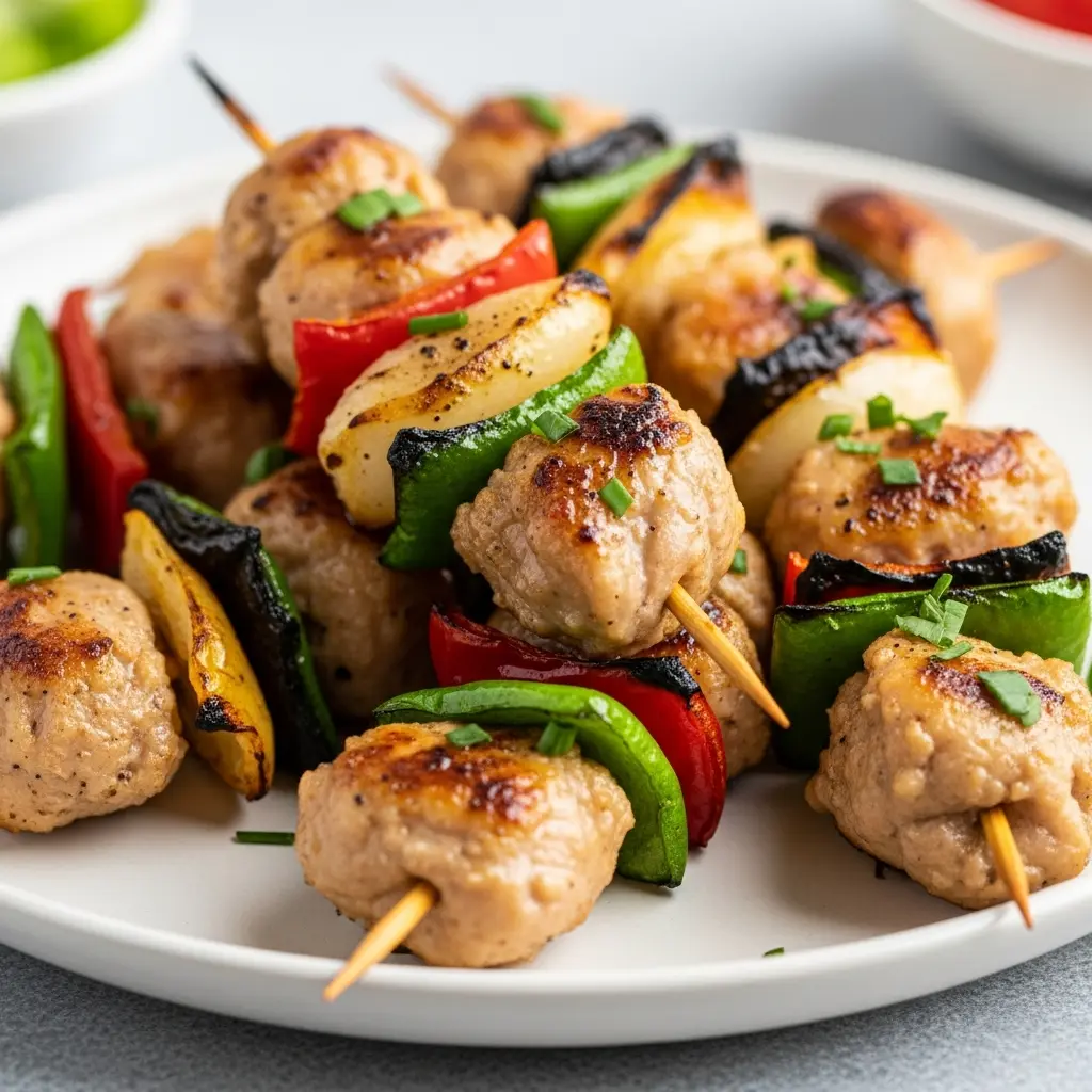 Crispy Air Fryer Garlic Parmesan Chicken Skewers Recipe