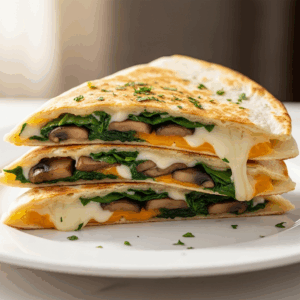 Spinach Mushroom Quesadilla