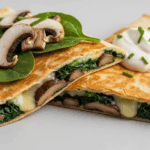 Spinach Mushroom Quesadilla