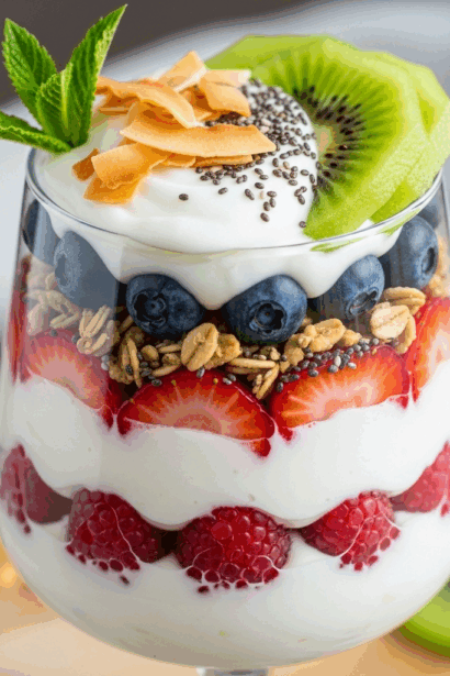 Coconut Yogurt Parfait with Fresh Berries