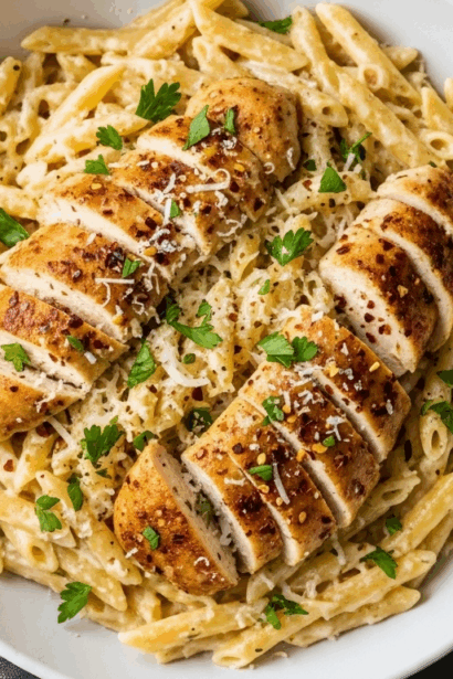 Garlic Parmesan Chicken Pasta