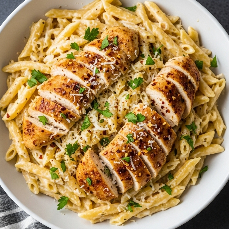 Garlic Parmesan Chicken Pasta