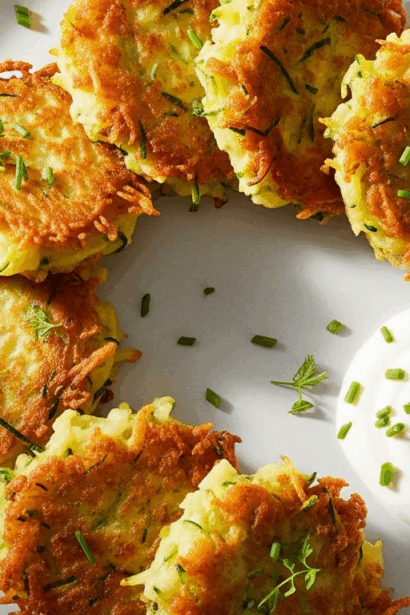 Crispy Zucchini & Potato Fritters