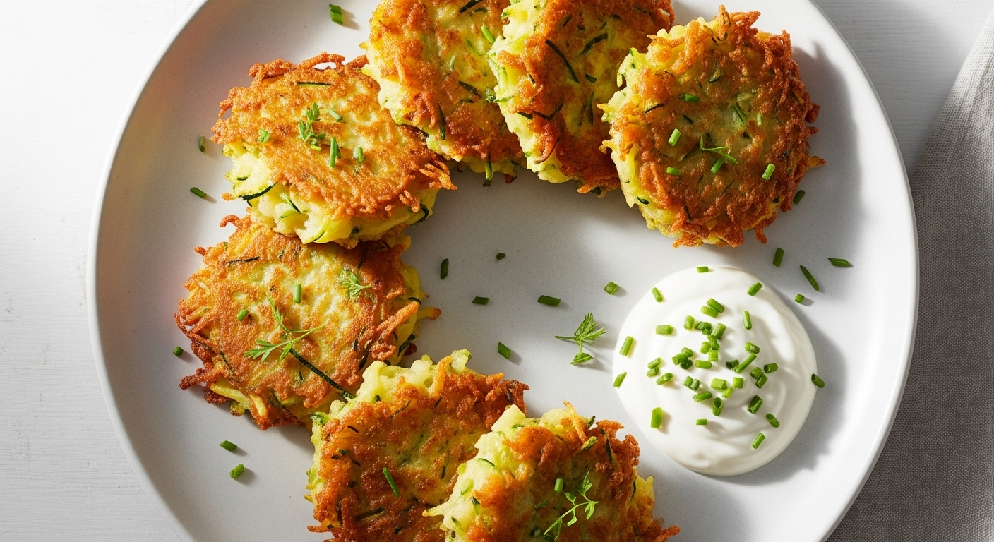 Crispy Zucchini & Potato Fritters