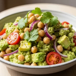 Wholesome Chickpea Avocado Salad: A Creamy Crunch Delight