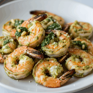 Homemade Pesto Shrimp