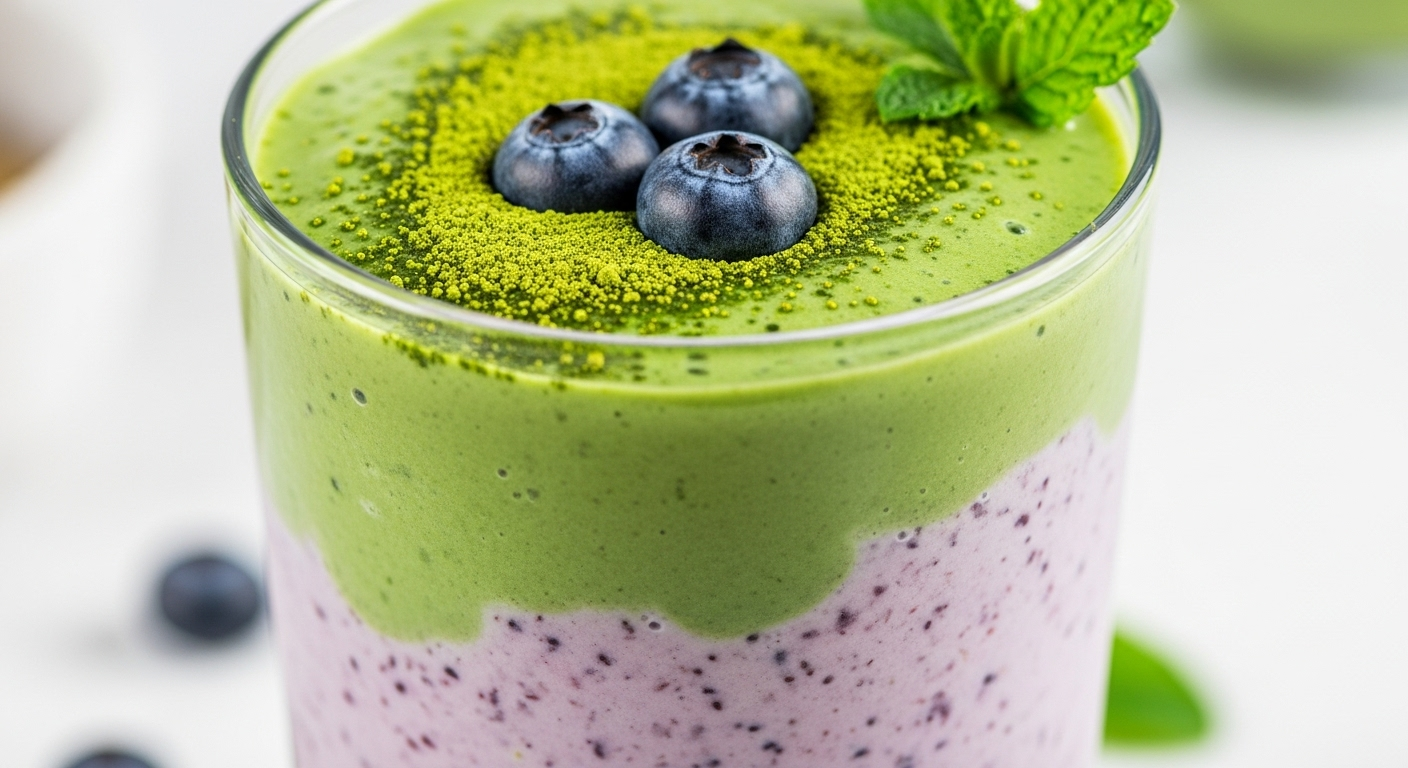 Matcha Blueberry Smoothie