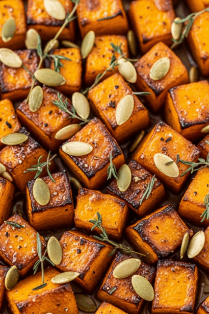 Roasted Pumpkin with Warm Cinnamon & Nutmeg Spice
