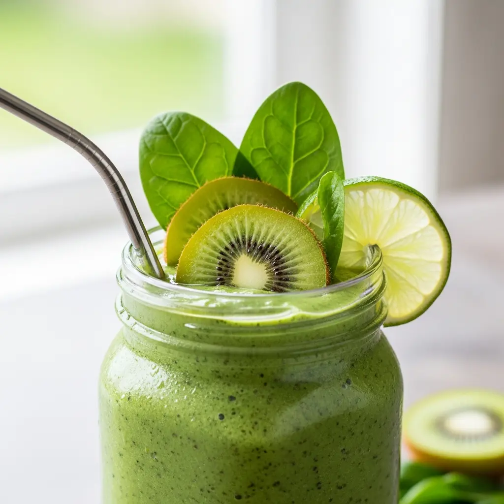 Refreshing Kiwi Spinach & Lime Smoothie: A Zesty Health Boost