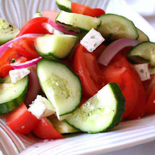 Fresh ⁤& Flavorful: Tomato,Cucumber,and Feta salad Delight