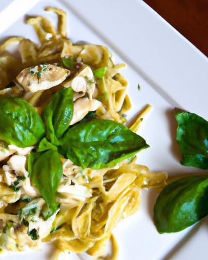Summer Pasta Delight: Basil Pesto Chicken Spaghetti Recipe