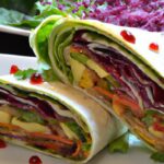 Fresh Avocado Sprouts & Roasted Bell Pepper Wrap Delight