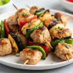 Crispy Air Fryer Garlic Parmesan Chicken Skewers Recipe