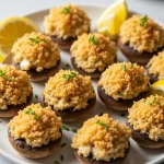 Crispy Creamy Crab Stuffed Mushrooms