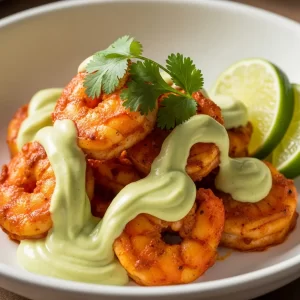 Mexican Shrimp with Creamy Avocado & Lime