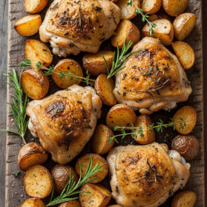 Chicken Thighs with Roasted Potatoes