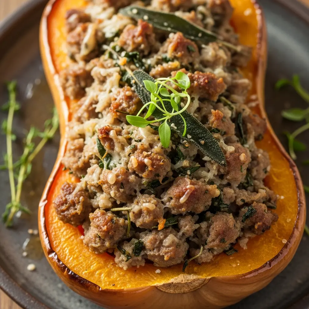 Sausage-Stuffed Butternut