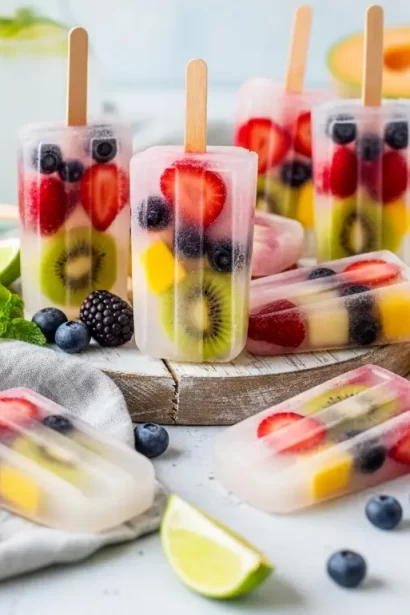 Fruit Popsicles with hydrating Coconut Water
