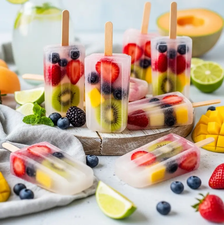 Fruit Popsicles with hydrating Coconut Water