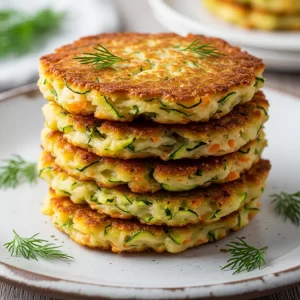 Crispy Baked Zucchini & Carrot Fritters: A Healthy Twist