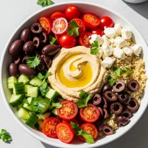 Mediterranean Quinoa Bowl with Hummus: A Flavorful Boost