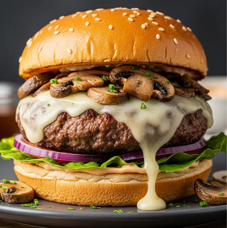 Mushroom Swiss Burger