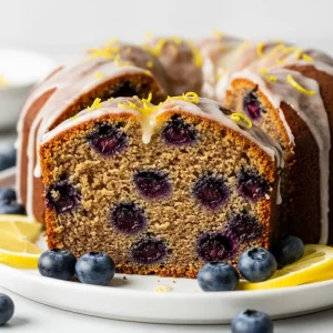 Zesty Lemon Blueberry Pound Cake