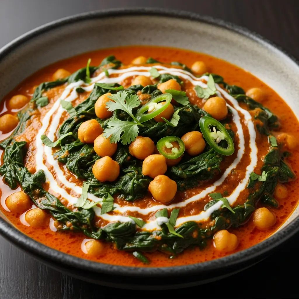 Indian Chana Saag Curry