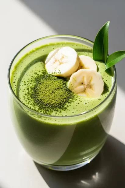 Green Matcha Smoothie with Banana