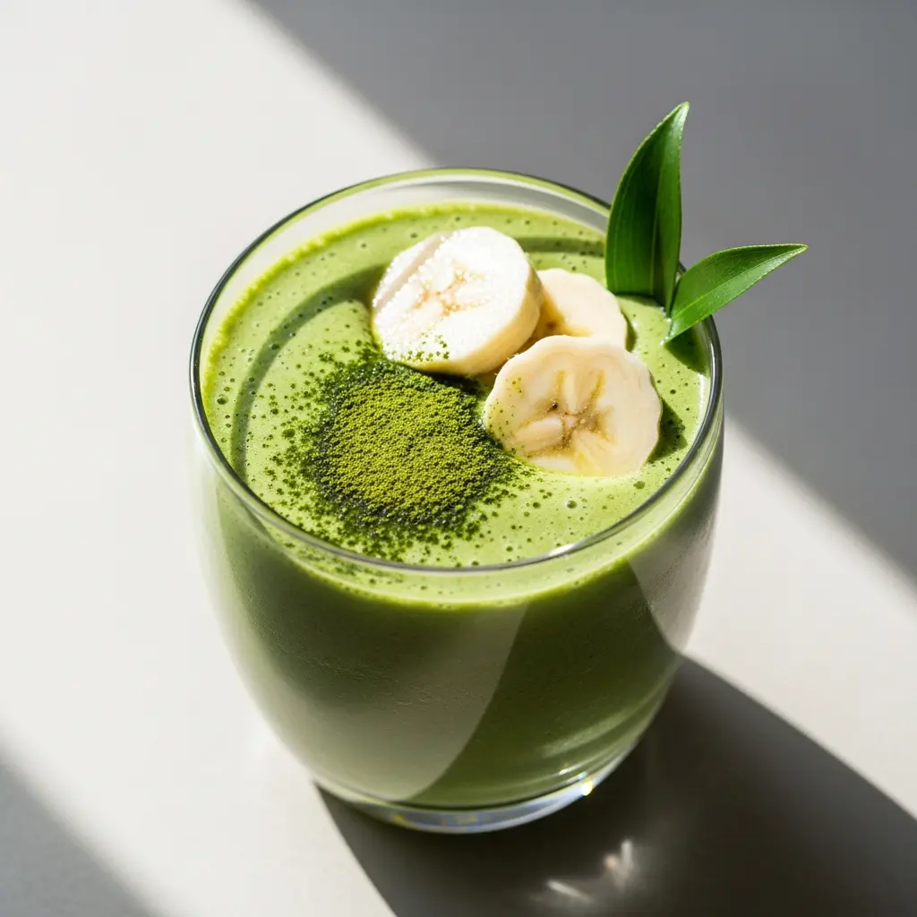 Green Matcha Smoothie with Banana
