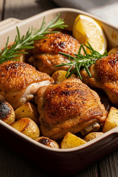 Chicken Thighs with Roasted Potatoes