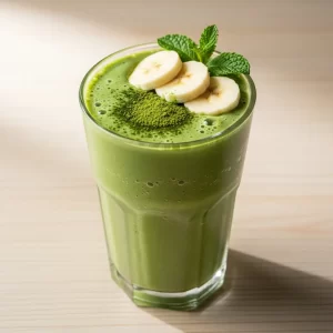 Green Matcha Smoothie with Banana