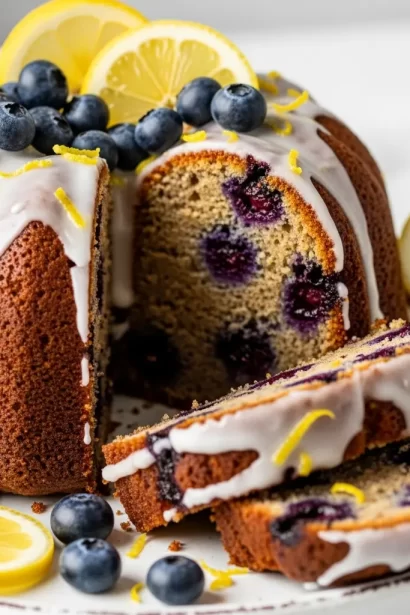 Zesty Lemon Blueberry Pound Cake