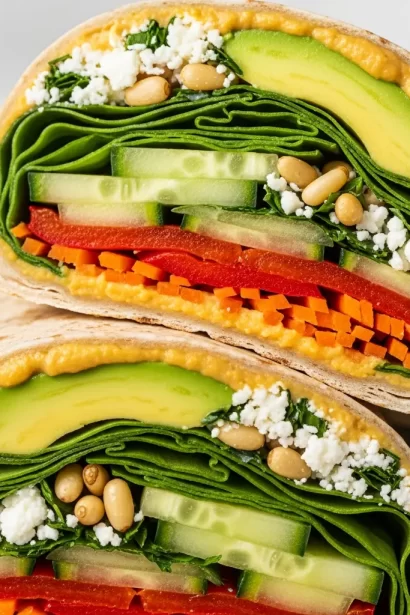 Vegetarian Hummus Wraps