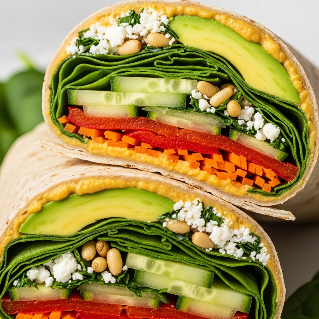 Vegetarian Hummus Wraps
