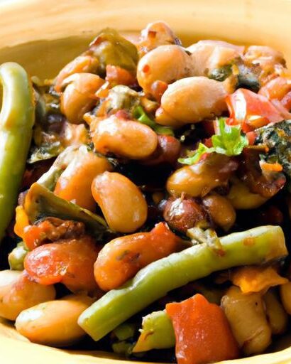 Hearty Baked Beans with Garden-Fresh Vegetables Delight