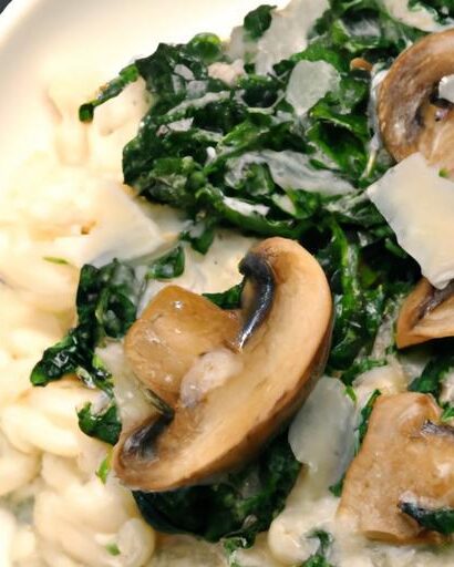 Savor the Creamy Delight of Mushroom & Spinach Risotto