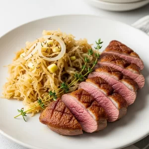 Duck Breast with Sauerkraut