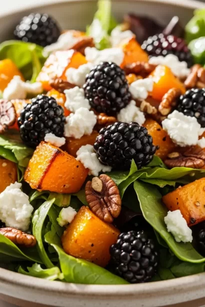 Roasted Butternut & Blackberry Salad