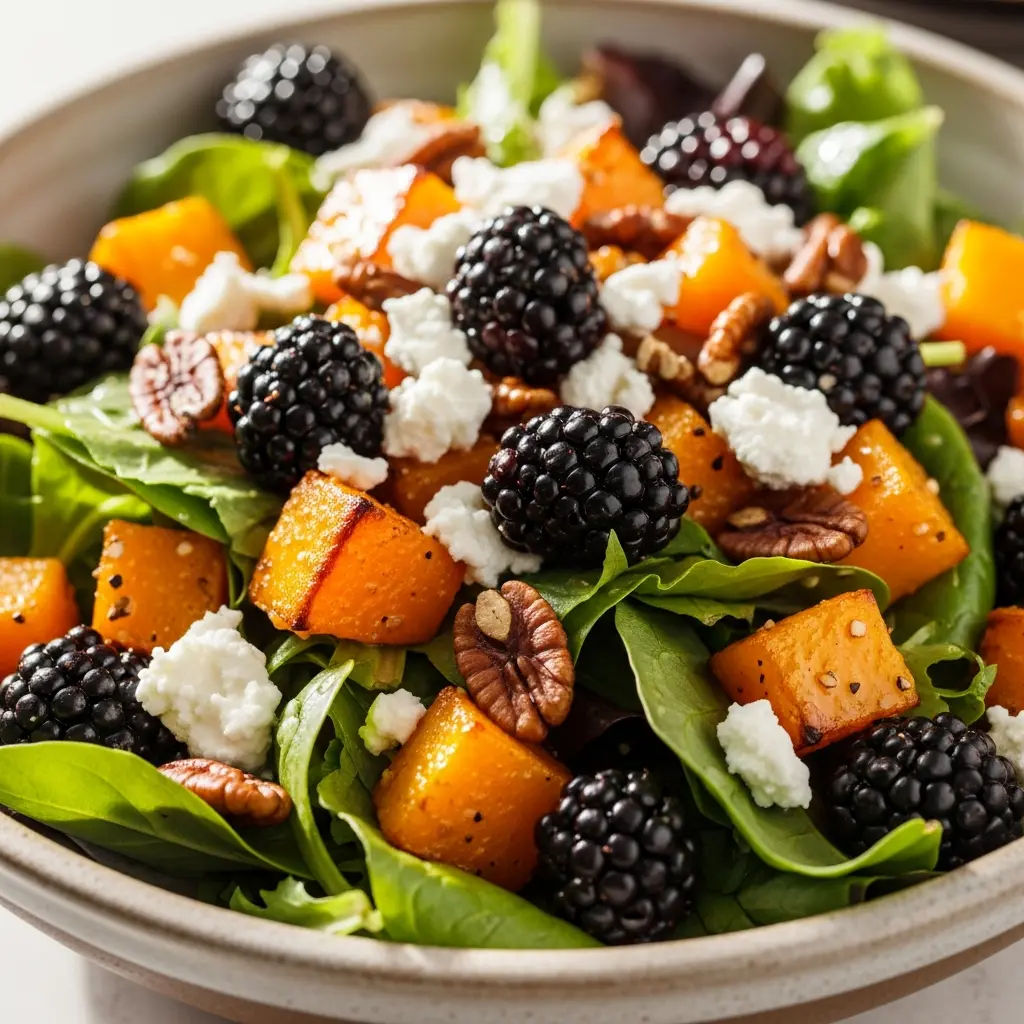 Roasted Butternut & Blackberry Salad