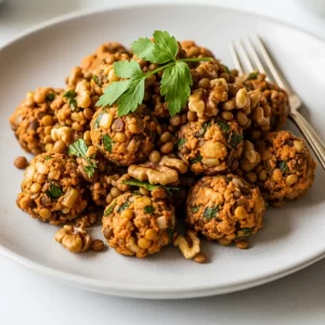 Hearty Lentil & Walnut"Meatballs